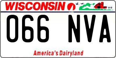 WI license plate 066NVA