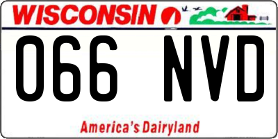 WI license plate 066NVD