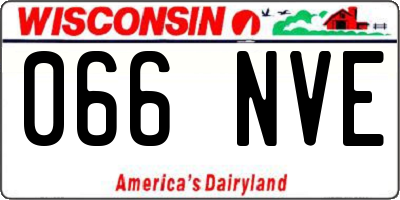 WI license plate 066NVE