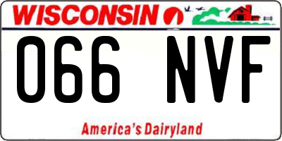 WI license plate 066NVF