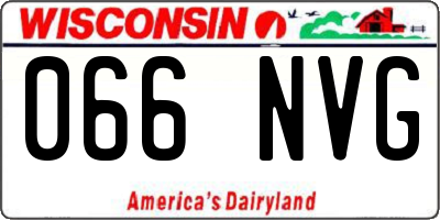 WI license plate 066NVG