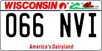 WI license plate 066NVI