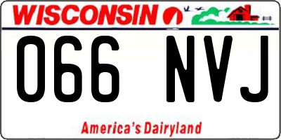 WI license plate 066NVJ