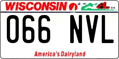 WI license plate 066NVL