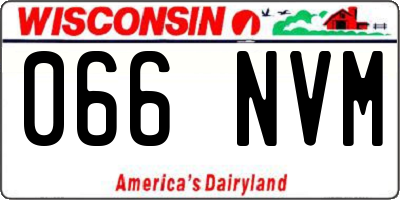 WI license plate 066NVM