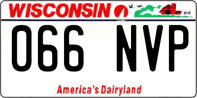WI license plate 066NVP
