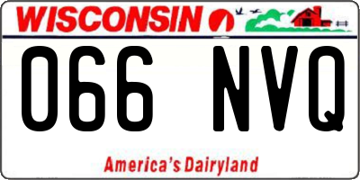 WI license plate 066NVQ