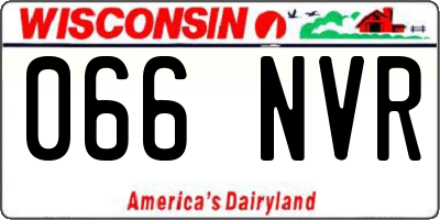 WI license plate 066NVR