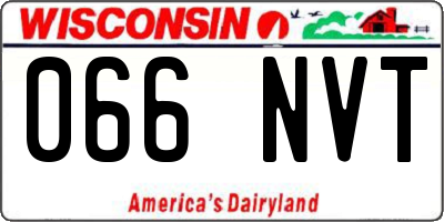 WI license plate 066NVT