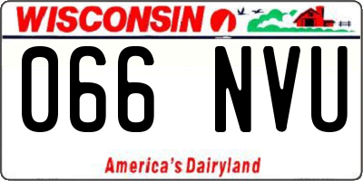 WI license plate 066NVU