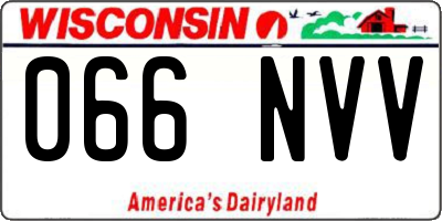 WI license plate 066NVV
