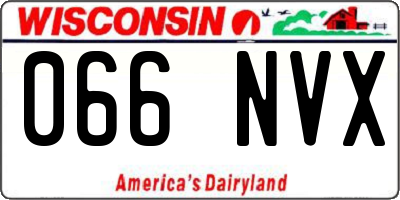 WI license plate 066NVX