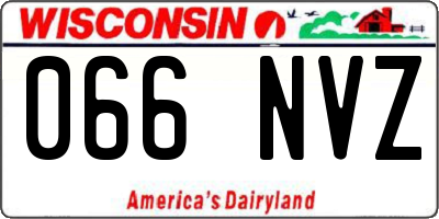 WI license plate 066NVZ