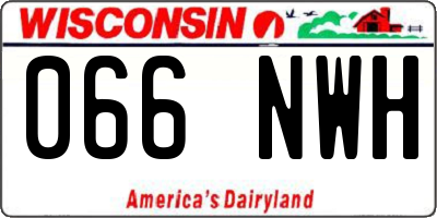 WI license plate 066NWH