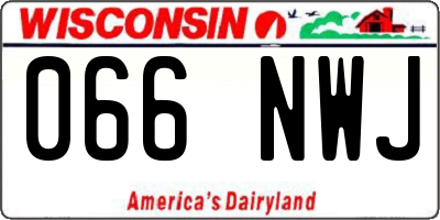 WI license plate 066NWJ