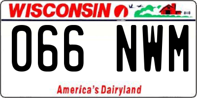 WI license plate 066NWM