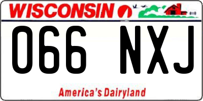 WI license plate 066NXJ