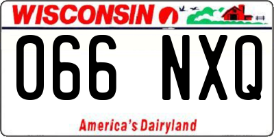 WI license plate 066NXQ