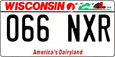 WI license plate 066NXR