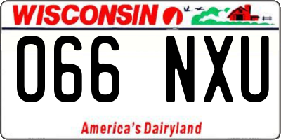 WI license plate 066NXU