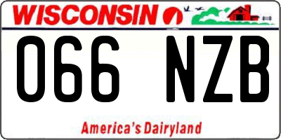 WI license plate 066NZB