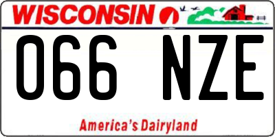 WI license plate 066NZE