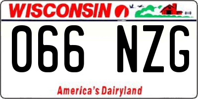 WI license plate 066NZG