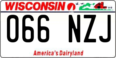 WI license plate 066NZJ