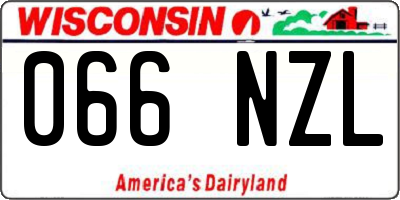 WI license plate 066NZL