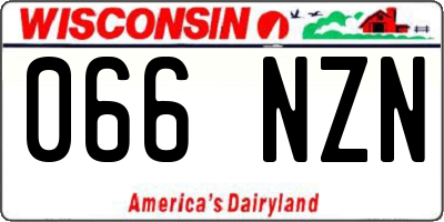 WI license plate 066NZN