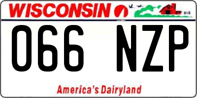 WI license plate 066NZP