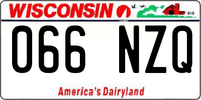 WI license plate 066NZQ