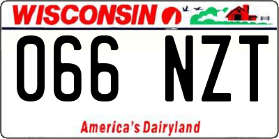 WI license plate 066NZT