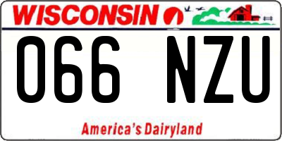 WI license plate 066NZU