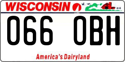 WI license plate 066OBH