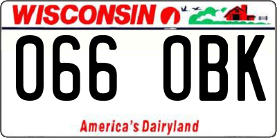 WI license plate 066OBK
