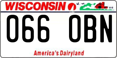 WI license plate 066OBN