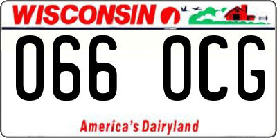 WI license plate 066OCG