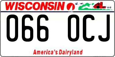 WI license plate 066OCJ