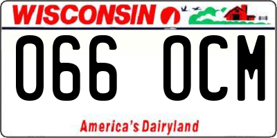 WI license plate 066OCM