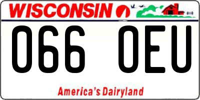 WI license plate 066OEU