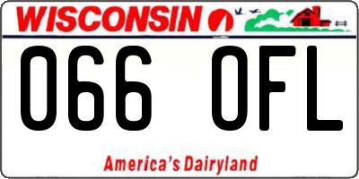 WI license plate 066OFL