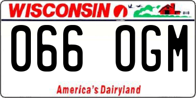 WI license plate 066OGM