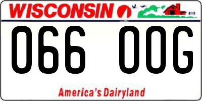WI license plate 066OOG