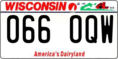 WI license plate 066OQW