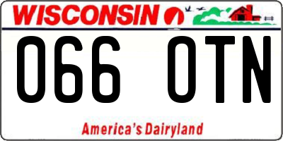 WI license plate 066OTN
