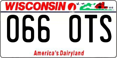 WI license plate 066OTS