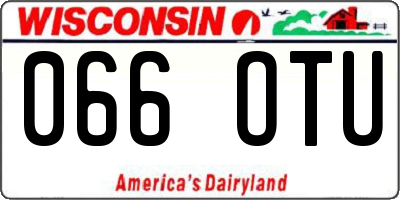 WI license plate 066OTU