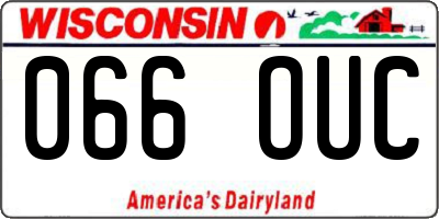 WI license plate 066OUC