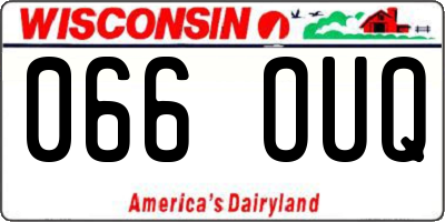 WI license plate 066OUQ